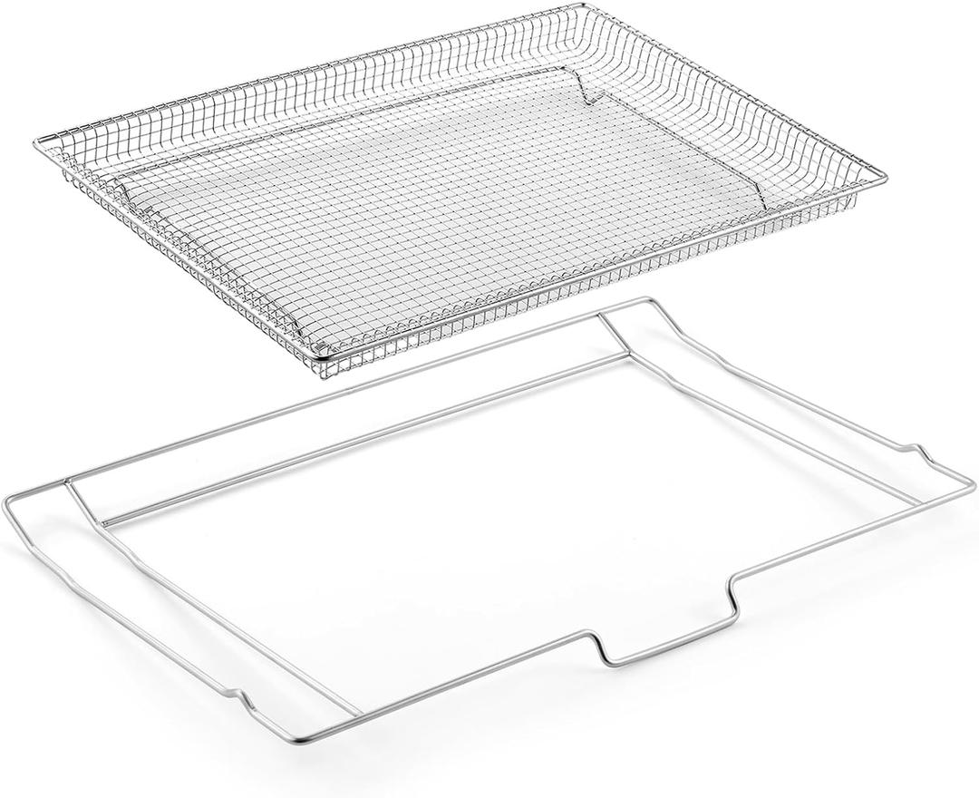 AIRFRYTRAY Air Fryer Basket Stove Replacement Parts for Frigidaire Ready Cook Range Air Fry Tray 304 Stainless Steel 24 Inch Oven Rack Air Fryer Rack PCFG3078AF FGEH3047VF Air Fry Tray 1 Pack