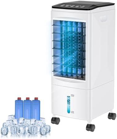 Portable Air Conditioners, 3-IN-1 Evaporative Air Cooler, 2.5 Gal Fast Cooling Portable AC Unit w/Remote & Timer, 3 Speed Quiet Swamp Cooler, Windowless Air Conditioner Fan for Room Office (White) Portable Air Conditioners, 3-IN-1 Evaporative Air Cooler, 2.5 Gal Fast Cooling Portable AC Unit w/Remote & Timer, 3 Speed Quiet Swamp Cooler, Windowless Air Conditioner Fan for Room Office (White)