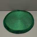 GREEN Metallic PLACEMATS 15" Round Holiday, 3 Pcs