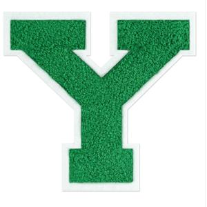 3 x 6-1/2" Varsity Letter Patches Green Iron On Letters | Letterman Jacket Patches Chenille Large Iron On Letters For Clothing Jacket/Hoodie/Varsity Y, Yes