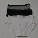 2(X)IST Mens Essential Cotton No Show Brief 3-pack White Black Gray L