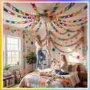 TaoBary 2000 Sheet Paper Chain Garland Strip 1.8/3.15x10 Inch, Construction DIY Craft Paper Chain for Classroom Home Holiday Party Decor Supplies with Double Sided Tape (1.77x9.84 Inch, Rainbow Color)