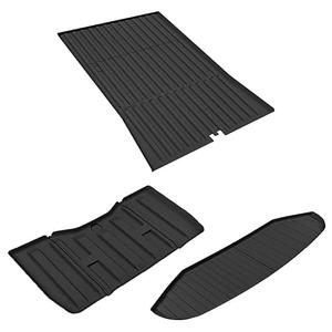 HerKoTianGo Floor Mats Custom Fit for 2024 Tesla Cybertruck Cargo Liner TPE All Weather Protection Waterproof Anti-Slip Car Floor Liner, Complete Set of Black for 2024 Tesla Cybertruck Accessories
