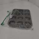 Amazon Basics Nonstick Round Muffin Baking Pan, 12 Cups, Set of 2, Gray, 13.9x10.55x1.22"