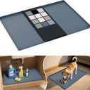 URMONA Waterproof Silicone Under Sink Mat 31'' x 22'' Shelf Liner for Kitchen and Bathroom, Cabinet and Counter Protector, Storage and Organizers, Litter Mat, Pet Cat Puppy Essentials(Dark Grey)