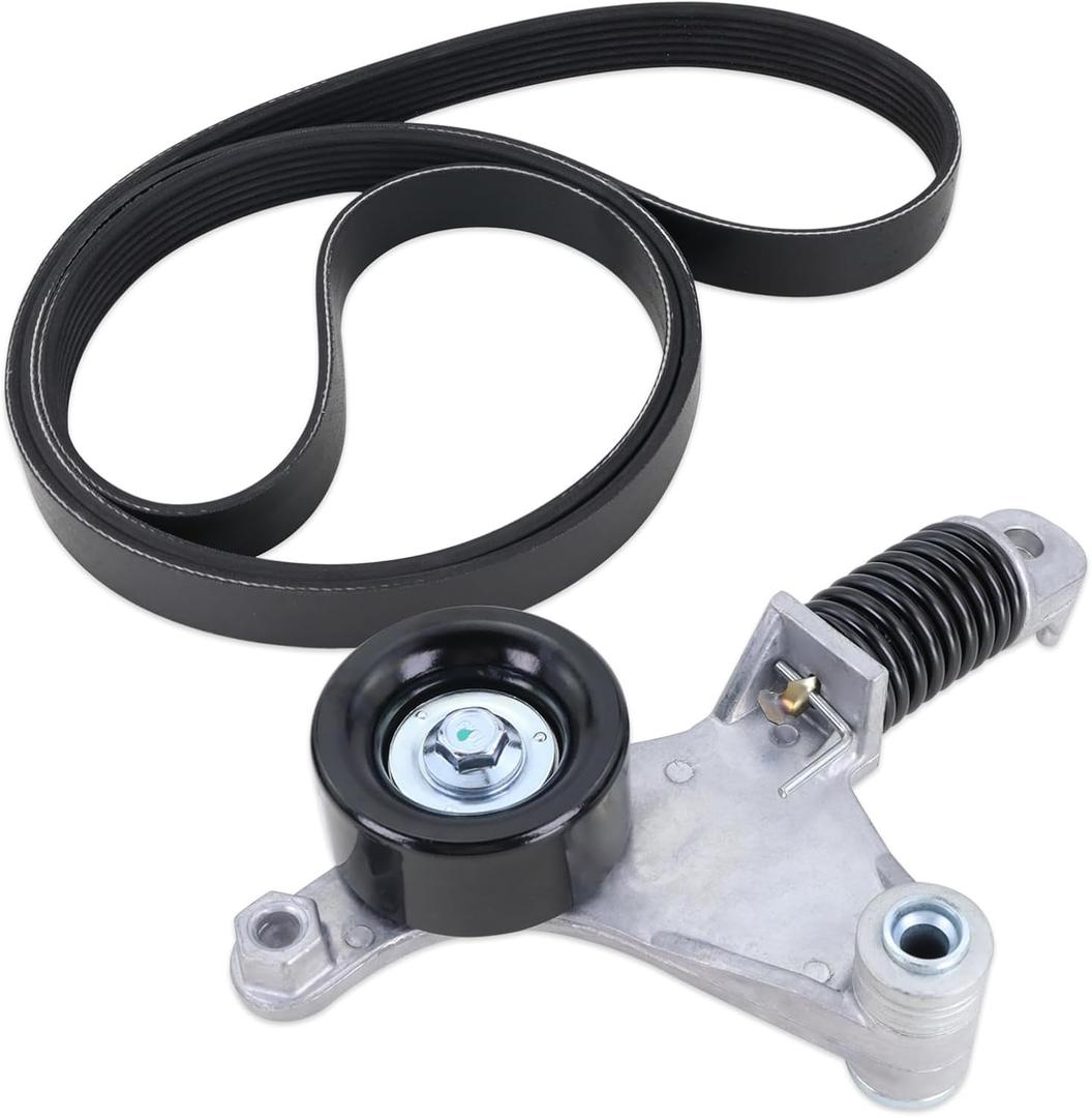 Belt Tensioner With Serpentine Belt Compatible With 2007-2009 Toyota Camry 2009-2010 Pontiac Vibe L4 2.4L Gas only Replace#166200H020