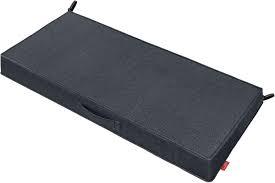 Pcinfuns Outdoor Bench Cushions 48 x 18 Inch Water-Resistant Chair Cushion for Patio Furniture with Fade Resistant and Removable Cover with Handle & Adjustable Straps for Patio,Yard,Black Grey