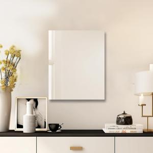 Mirrorons Bathroom Vanity Mirror 16" x 20", Frameless Mirror with Polished Edge, Hangs Horizontally or Vertically. Bathroom Mirror for Wall. Tempered Glass Upgraded Packing