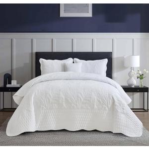 Bedspread oversized King 102x118，Beautiful Leaf Stitching，5 PCWhite
Premium quality stitching,Pet-Friendly Stitching,Microfiber Reversible,Versatile styling,Elegant,Durable & Easy Care