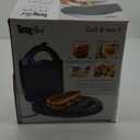 Total Chef Waffle Maker - Mini Belgium Waflera, Sandwich, Grill, Panini Press Machine, Electric, Non-Stick Removable Plates, Easy To Clean Countertop Cooking Kitchen Appliance For Breakfast, 4 in1