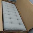 46.5 in Grey Velvet Storage Ottoman Bench Upholstered End-of-Bed Bench, Footrest Seat ,Multi-Functional Shoe Bench with Rolled Armrests & Wood Legs, for Entryway, Living Room, Bedroom & Hallway