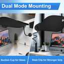 Adjustable Office Desk Shade, Cubicle Shade and Car Shade, Glare and Disturbance Protection for Working Spaces, Black