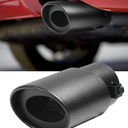 AOCISKA Universal Car Exhaust Tip,2.5" to 3.3" Stainless Steel Polished Finish Exhaust Slant Cut Tip,Professional Car Accessories Chrome-Plated Finish Tailpipe,Muffler Tip Replacement(Black)