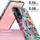Goodon for Samsung Galaxy S25 Edge Case Wallet - Flip Folio Leather Cover with Trendy Floral Design, 3 Card Slots & Kickstand Function, Protective Phone Case for Women and Girls - Blooming Flowers