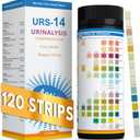 14-URS Reagent Test Strips [120 ct] for Urinalysis and Detection of UTI, LEK, Pro, Ket and More, Comprehensive Test - for Men & Women at Home Use with Reliable Results in 60 sec.