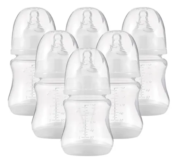 Nursing Bottles For New Born Clear 250 ml 6 Pack