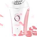 Glabrouse Skin Smooth Glide Epilator for Women,Facial Epilator for Women,Cordless Face Hair Remover with Light,Hair Rmoval for Face Bikini Legs, Body Removal Device