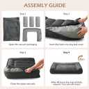 JOEJOY XL Orthopedic Dog Bed for Large Dogs Up to 80lbs - Extra Thick Foam Pet Bed Sofa with Bolster Sides, Large Sized Dog Couch Bed with Removable Washable Cover, Non-Slip Bottom, Grey (42"x30")