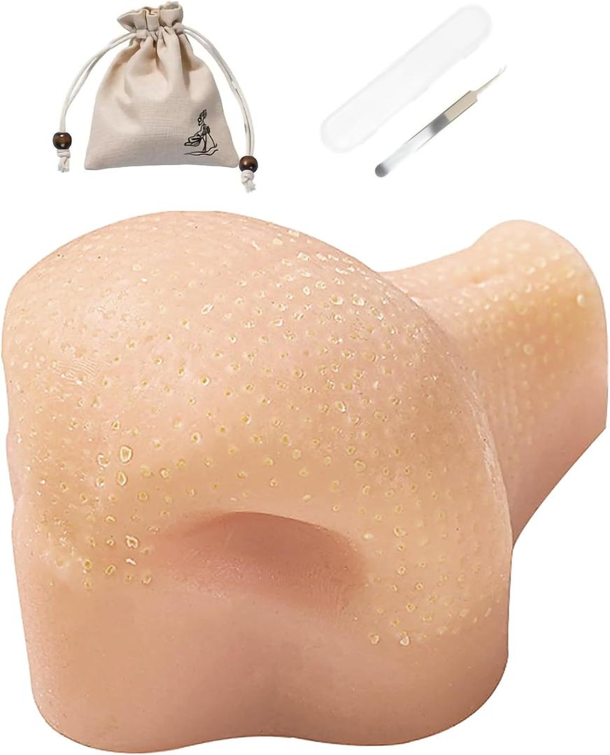 A Nose Pimple Popping Fidget Toy, Silicone refillable Pimple Popper Toy, Stress Reliefs Nose Pimples Picking Fidget Zit Poppings Toys, Reusable Funny Sensory Zit Picking Squeeze Fidgets Toys