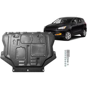 Front Engine Splash Shield Fit for Ford Escape 2013-2019 Engine Splash Guards Suitable for Lincoln MKC 2015-2019 Under Engine Cover Mud Flaps Directly Replace Original
