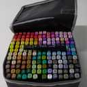 168 Colors Alcohol Markers Artist Drawing Dual Tip Marker Pen for Adult Coloring Painting Supplies Perfect for Kids Boys Girls Students Adult(168 Black Shell)