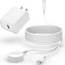 Upgraded Apple Watch Charger, 2 in 1 USB C Magnetic iWatch Charger Cord Fast Charging Lightning Cable 6FT with Type C Wall Plug Block for Apple Watch Series 10/Ultra/9/8/7/6/SE/5/4, iPhone 14/13/12/11