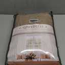 Living Room Pleated Linen Curtains 108 Inches Long 2 Panel Sets, Farmhouse Natural Burlap Light Filtering Ceiling Track Semi Sheer for Bedroom Privacy Dark Flax Tan Windows Drapes 52"W x 108"L