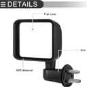 Motoforti Pair Driver and Passenger Manual Side View Door Mirrors for Jeep Wrangler JK 2007 2008 2009 2010 2011 2012 2013 2014 2015 2016 2017 Manual Folding Non-Heated Set