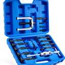 Orion Motor Tech Blind Hole Collet Bearing Race and Seal Puller Extractor Kit, Slide Hammer Pilot Insert Inner Bearing Removal Tool Set, 16 Pieces (blue)