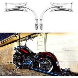 Black Sportster Mirrors for Harley Road King Street Electra Glide Road Glide Dyna Softail Rearview 1982-2018 2019 2020 (Chrome#4), small