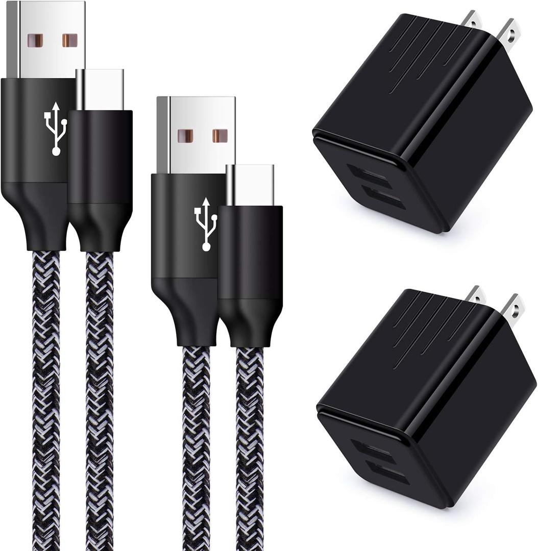 USB Type C Wall Charger Block Cube Fast Charging C Charger Cable Cord 6ft for Samsung Galaxy S26/S25/S22/S21/S21 Ultra/S20/S10e/S9/S8/A10e/A20/A50/A71/Note 20/10/9,Google Pixel 10 9 5 4,Moto G8 G7