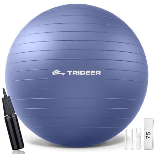 Trideer Yoga Ball for Pregnancy Office Ball Chair– Exercise Ball for Birthing, Labor, Stretching & Core Workout – Anti-Burst, Slip-Resistant for Home Gym, Flexible Seating & Physical Therapy