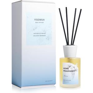 Reed Diffuser - Linen 4.06oz (120ml) 1 Pack Essential Oil Reed Diffuser Set with 8 Sticks, Long Lasting Fragrance for Home, Bathroom, Bedroom, Room, Decor