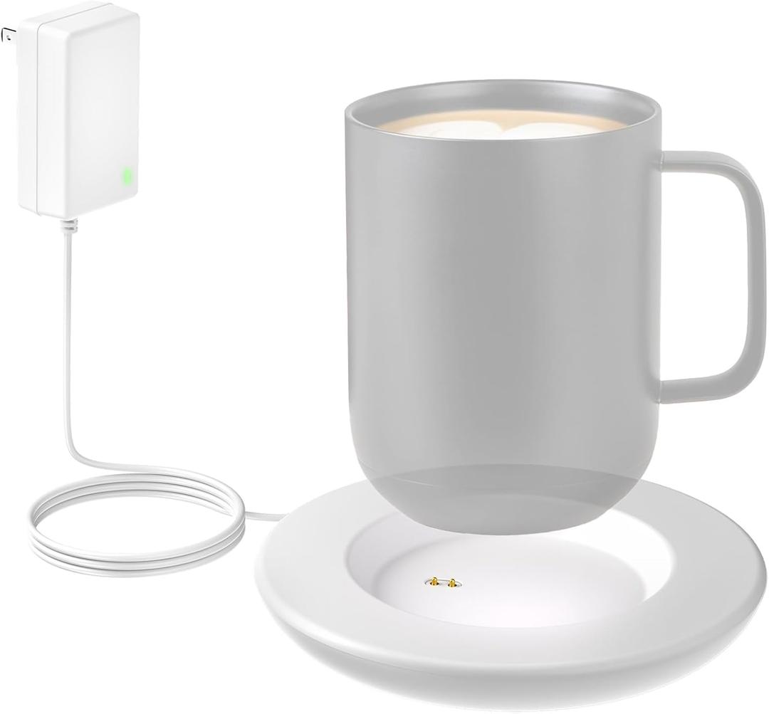 Charging Coaster 2 Compatible with Temperature Control Smart Mug 2 and 1, FEFAIA Mug Charger Wireless Charging Dock Base for Temperature Control Smart Travel Mug Accessories, White