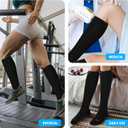 LEVSOX Cotton Compression Socks for Women&Men 20-30mmHg Knee High Cute Support Sock for Nurses Pregnancy Travel