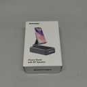 Cell Phone Stand with Wireless Bluetooth Speaker and Anti-Slip Base HD Surround Sound Perfect for Home and Outdoors with Bluetooth Speaker for Desk Compatible with iPhone/ipad/Samsung Galaxy (Black)