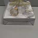 Joiedomi Christmas Tree Toppers 8" Gold Metal Star Decor with Battery Powered Treetop Ornaments with Warm White LED Lights for Xmas Holiday Party Indoor Decorations