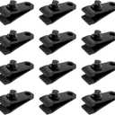 Tarp Clips Heavy Duty Lock Grip Clamps Thumb Screw Tent Clip Secures Tarps Awning Clamp Set for Camping Tarps Awnings Caravan Canopies Car Covers Swimming Pool Covers Boat Cover etc. (12)