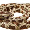Clobeau 78 Inch Brown Speckled Snake Stuffed Animal, Lifelike Plush Snake Toy, Soft Stuffed Snakes Plush for Halloween Birthday Present Party Prank Prop, Stuff Reptile Animal Snakes Toys for Kids