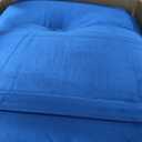 Rucener 8 lbs Thickened Twin Wedge Pillow Headboard College Dorm Bed Velvet Wedge Pillow Backrest Triangular Headboard Pillows with Side Pocket, Dorm Bedding Essentials for Girls & Boys, Blue