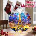 Christmas Ornaments: Stained Glass Ornament, Christmas Tree Ornament, Hanging Ornaments for Home Decor & Xmas Tree Decorations  Exquisite Holiday Decor, Gifts & Holiday Present - Eiffel Tower