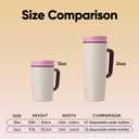 Owala SmoothSip Slider Stainless Steel Insulated Travel Mug with Handle, 100% Leak Proof, For Hot and Cold Drinks, Travel Friendly with Sliding Lock Lid, 12oz, BPA Free, Leak Proof, Daybreak