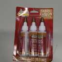 Aleene's Fabric Fusion Glue .66 oz 3-Pack, Permanent and Washable Adhesive, Dries Flexible, Strong Bond on Fabrics, Clothing, Denim, Polyester, Cotton, Flannel Materials