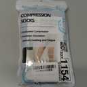 Lin Performance 15-20 mmHg Medical Compression Stockings for Women and Men Thigh High Dot-Top Open Toe Socks for Varicose Vein Swollen legs Travel Flight Pregnant(Black,XXL) (XX-Large, Black)