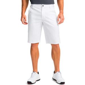 Men's Golf Shorts with 5 Pockets 11" Inseam Stretch Quick Dry Casual Work Dress Shorts for Men (36, White)