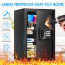 3.3 Cuft Large Fireproof Safe for Home, Home Safety Box Fireproof Waterproof with Electronic Keypad and Spare Keys, Anti-theft Digital Security Safe for Money Firearm Medicine Valuables