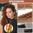 120 Strands Curly Crochet Hair Gogo Curl Pure Protein Fiber Close to Human Hair 14 Inch Pre looped Deep Wave Curly Crochet Hair For Black Women Beach Curl Twist Braiding Hair Extensions (14inch 350#)