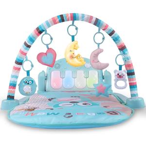TEMI Baby Gym Toys & Activity Play Mat, Kick and Play Piano Gym Center with Music and Lights, Electronic Learning Toys for Infants, Toddlers, Newborn, Girls and Boys Ages 1 to 36 Months