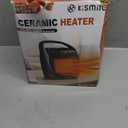 Garvee Portable Electric Space Heater - Thermostat 1500W/750W, 2-in-1 Fast Heating Ceramic Desk Heater & Fan, Safe Quiet <45 dB for Office, Room, Tip-Over Overheat Protection, Heater with Fan, Balck