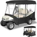 Golf Cart Enclosure 4 Passenger Extended Roof 88 inch for Club Car Tempo Onward,600D Clear Rain Cover Driving Enclosures,Full Roll Up 4 Sided Transparent Windows&Door Side Mirrors Openings